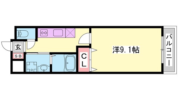 飾磨駅 徒歩5分 2階の物件間取画像